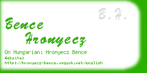 bence hronyecz business card